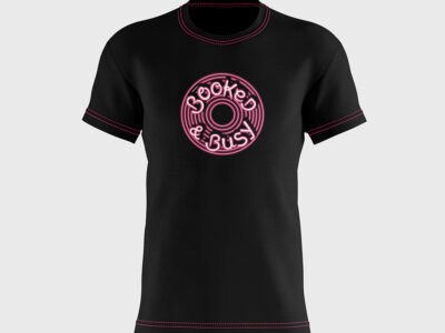 Booked & Busy Black Tee