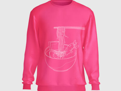 My Popping Pink Outline Ramen Sweatshirt
