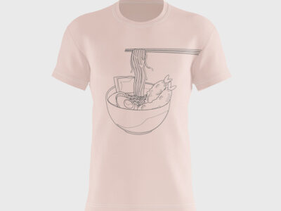 My Dusty Pink Ramen Outline Tee