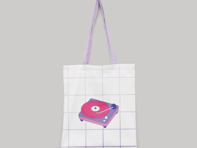 Record Player White Tote Bag